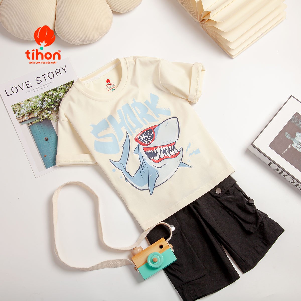 Áo bé trai cotton in họa tiết 906