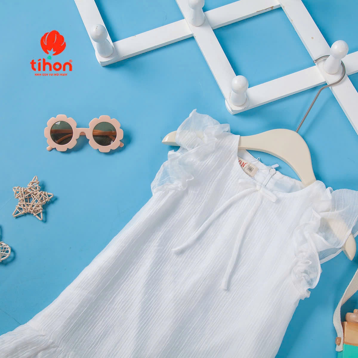 Váy BG tơ cánh tiên đính nơ 904