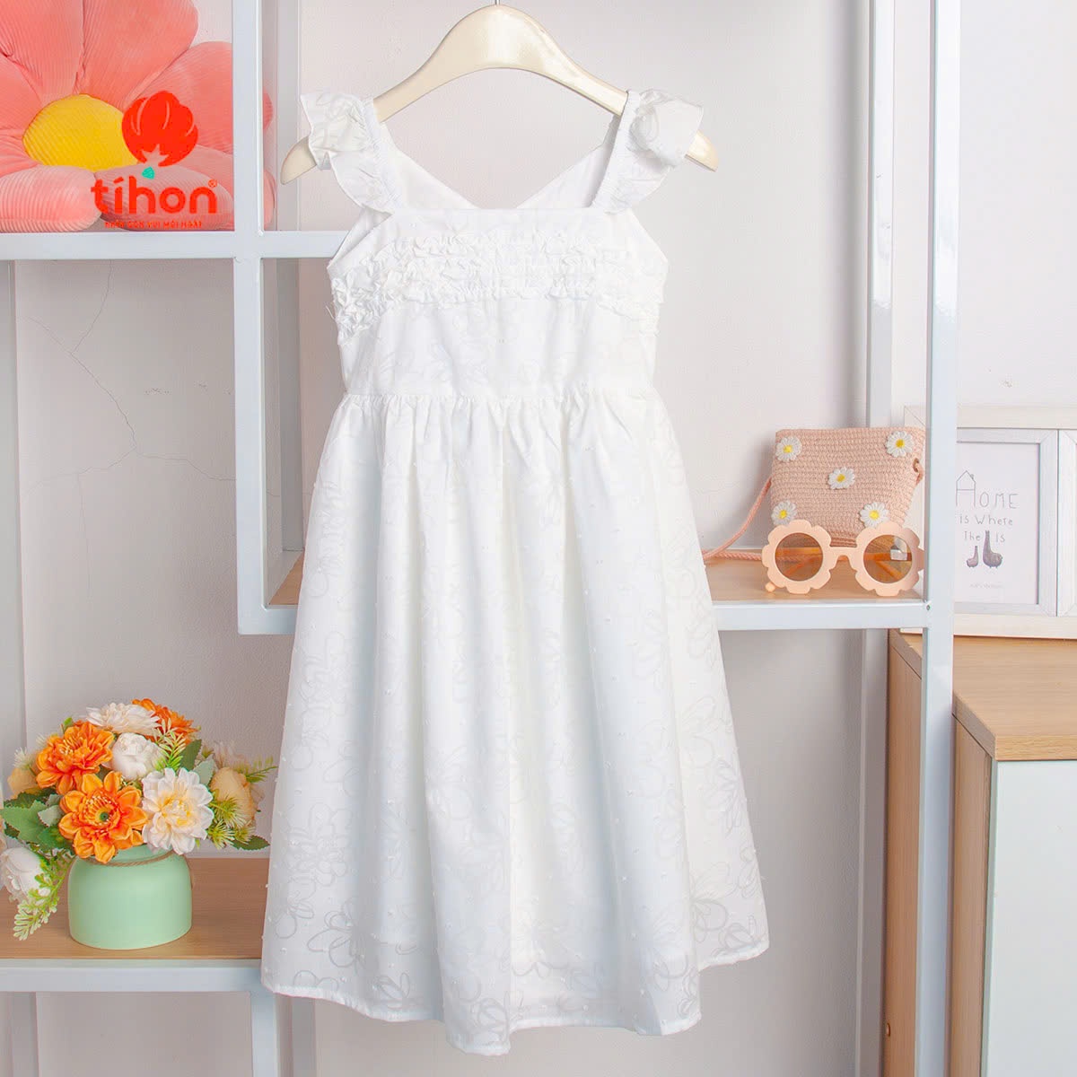Váy BG hai dây thô phối bèo ngực 906