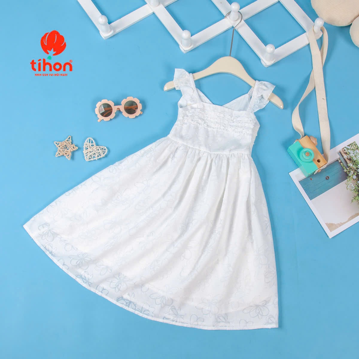 Váy BG hai dây thô phối bèo ngực 906