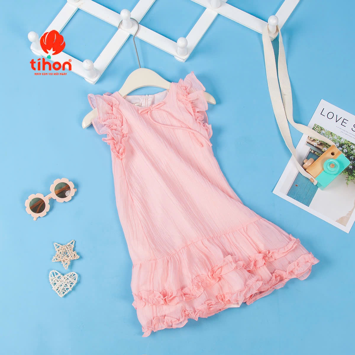 Váy BG tơ cánh tiên đính nơ 904