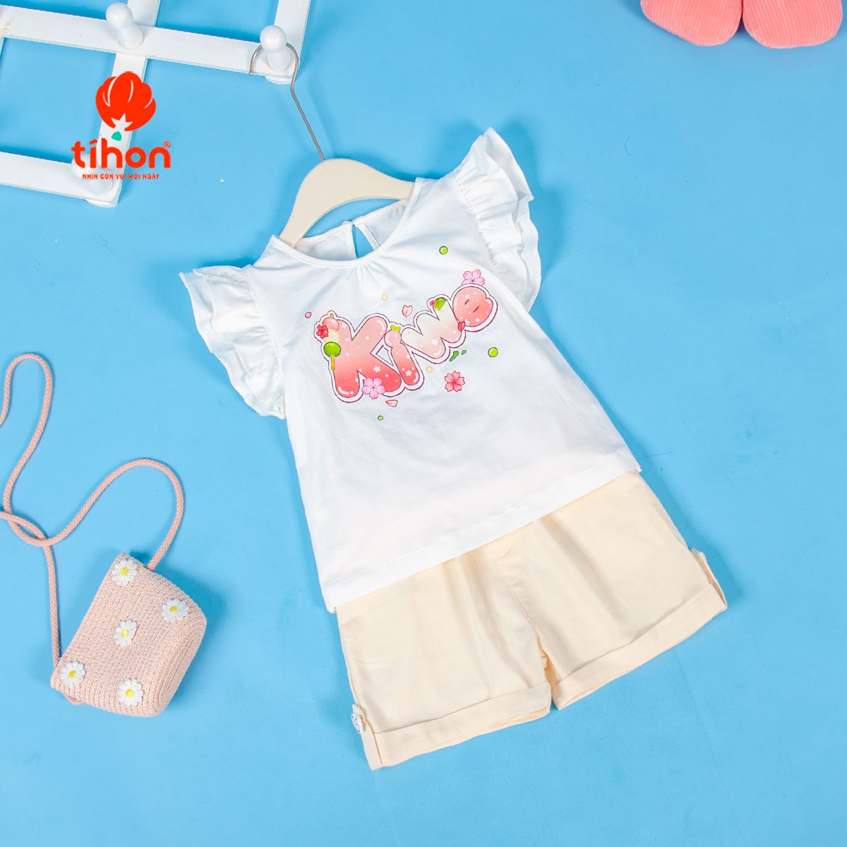 Áo cotton BG cánh tiên in họa tiết
