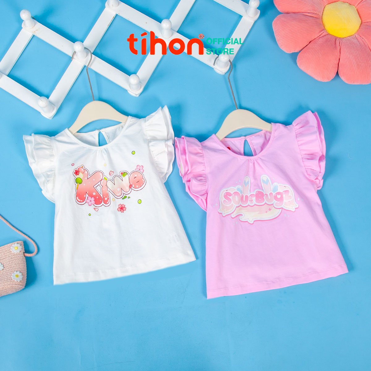 Áo cotton BG cánh tiên in họa tiết