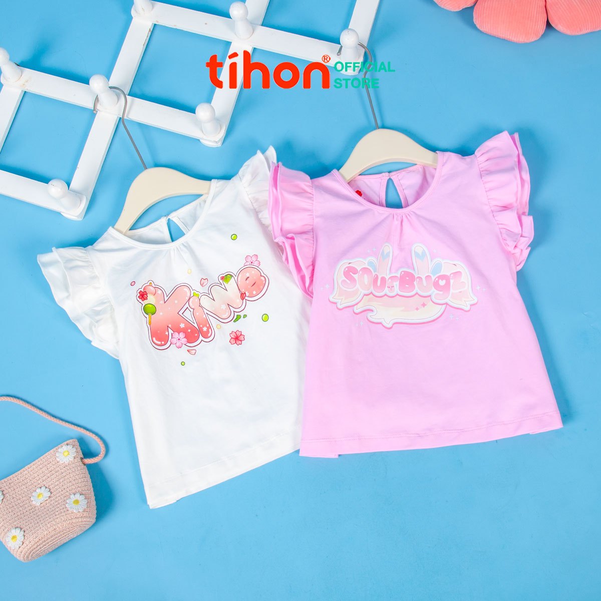 Áo cotton BG cánh tiên in họa tiết