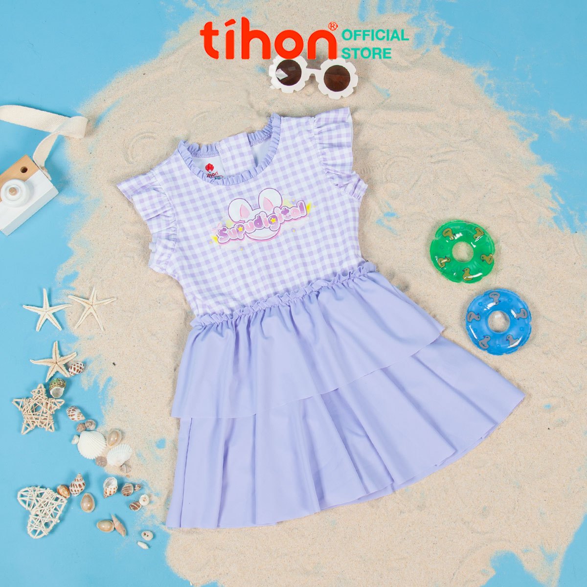 Bộ bơi BG kẻ in HT cánh tiên 906