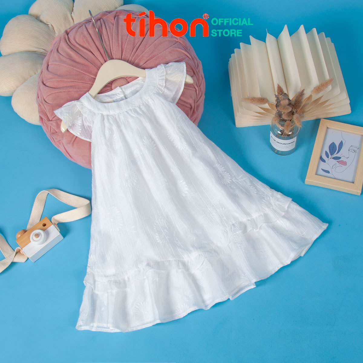 Váy BG tơ hoa cánh tiên 906