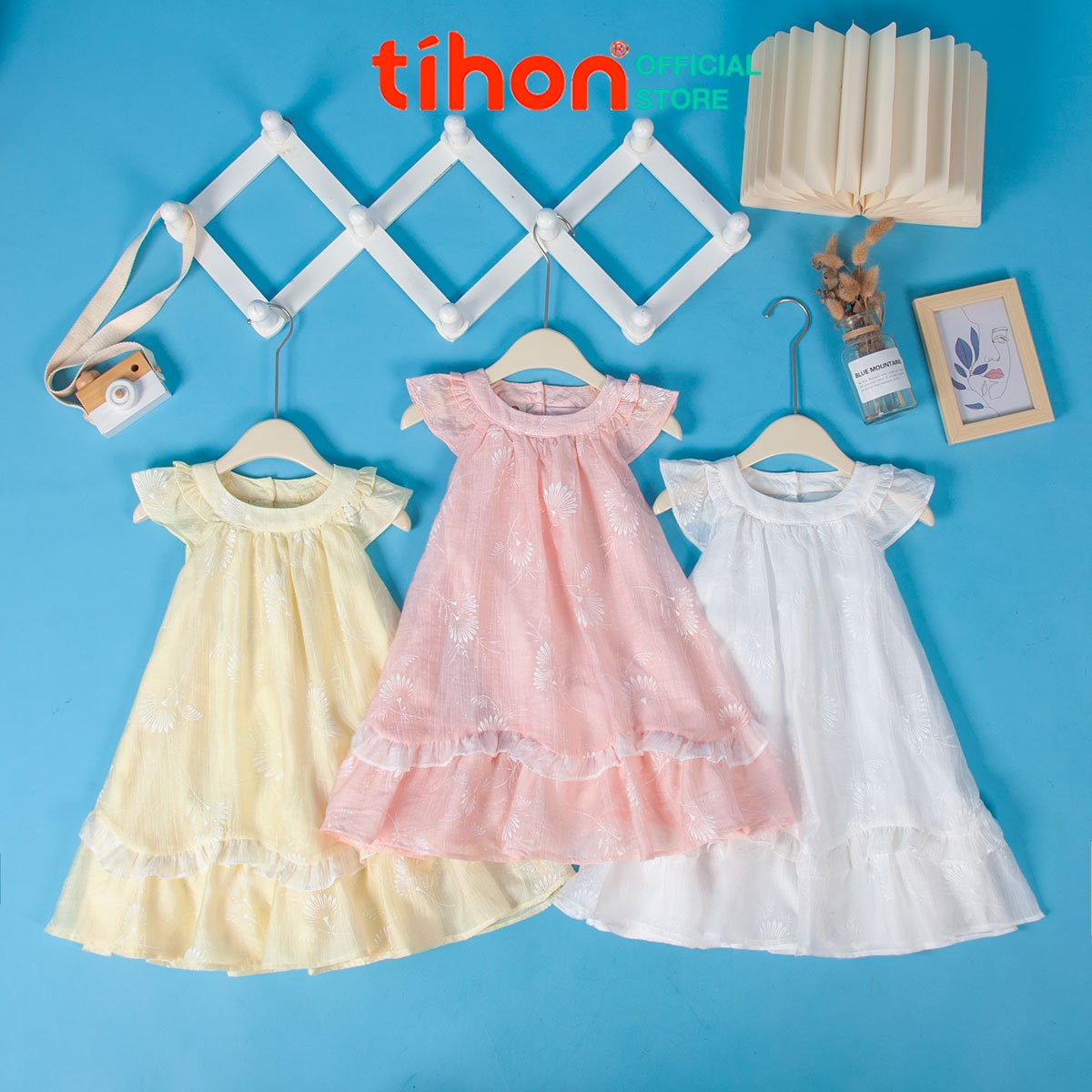 Váy BG tơ hoa cánh tiên 906