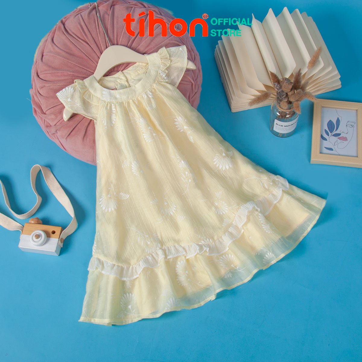 Váy BG tơ hoa cánh tiên 906