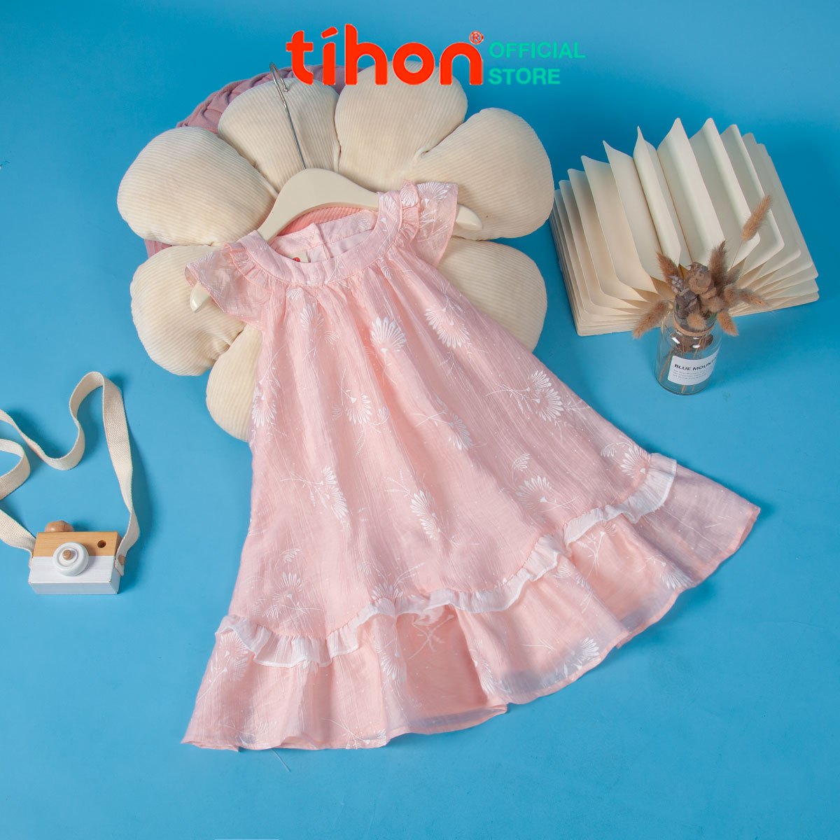 Váy BG tơ hoa cánh tiên 906