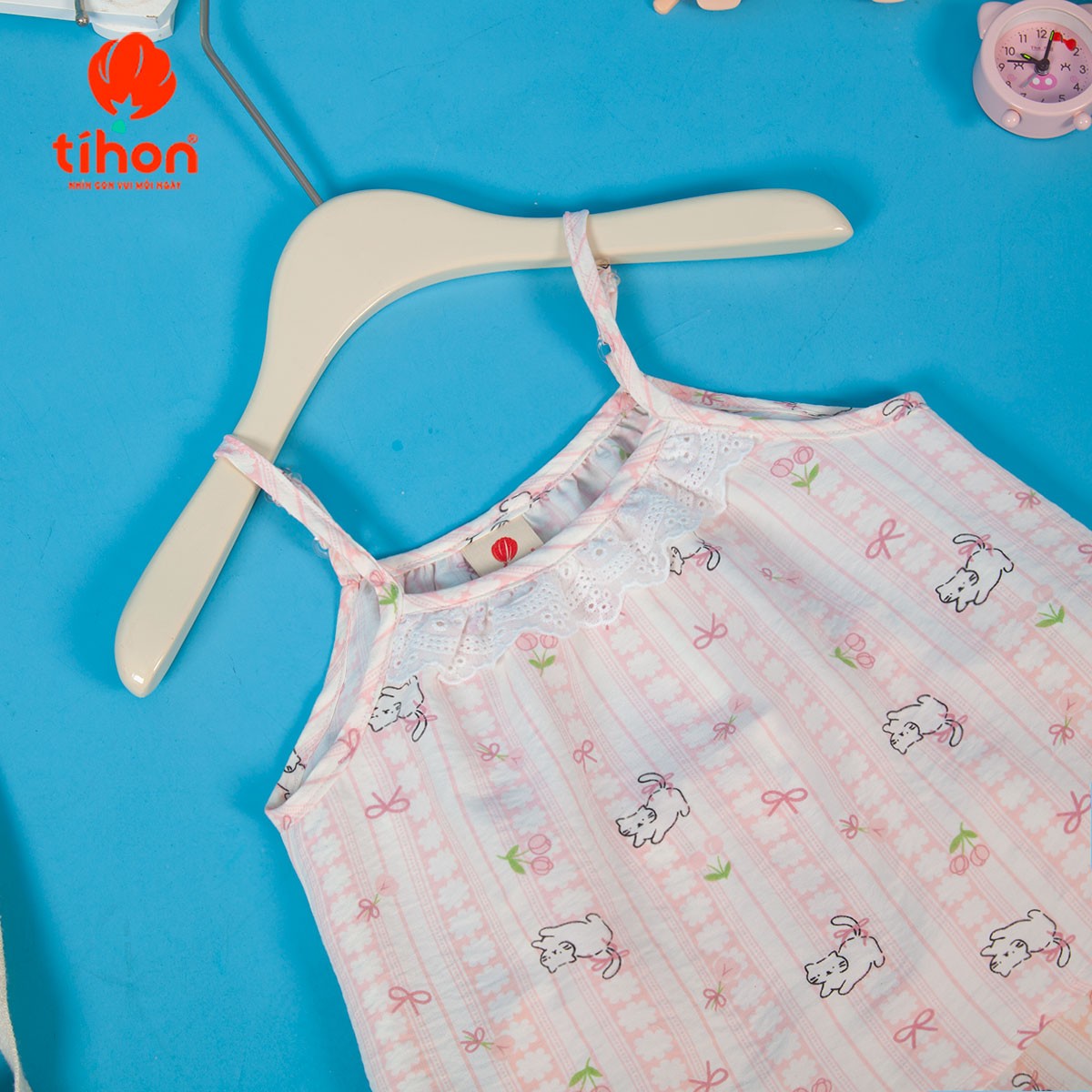 Set bộ bé gái hai dây 906