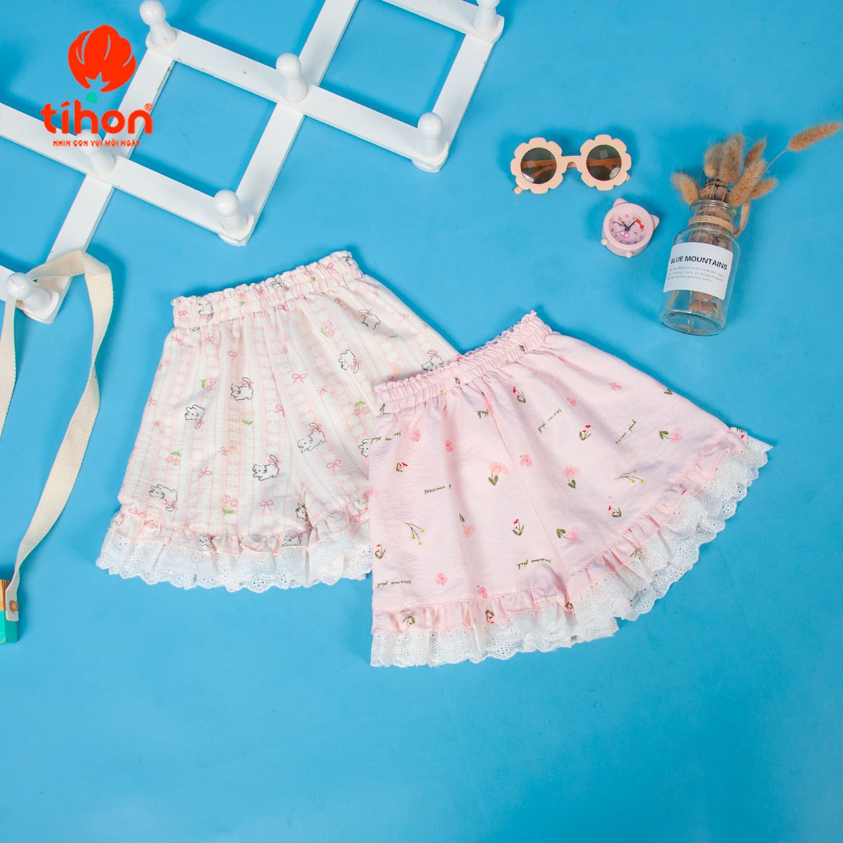 Set bộ bé gái hai dây 906