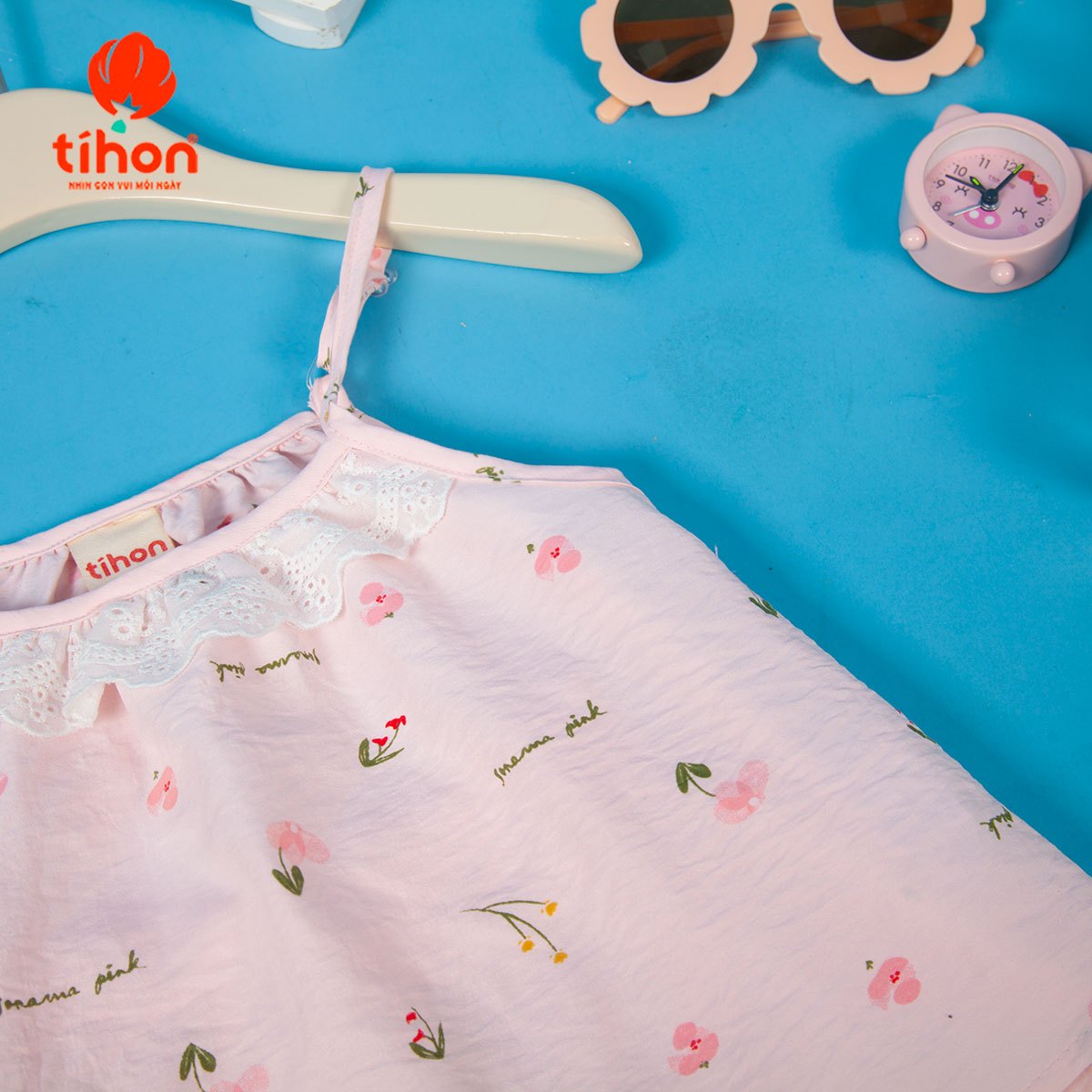 Set bộ bé gái hai dây 906