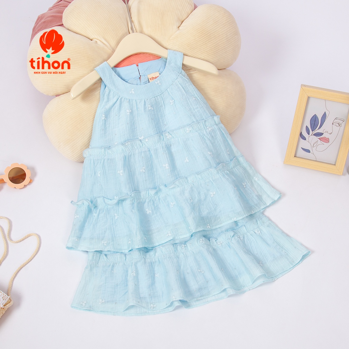 Set bộ BG cổ yếm bèo nhún 904