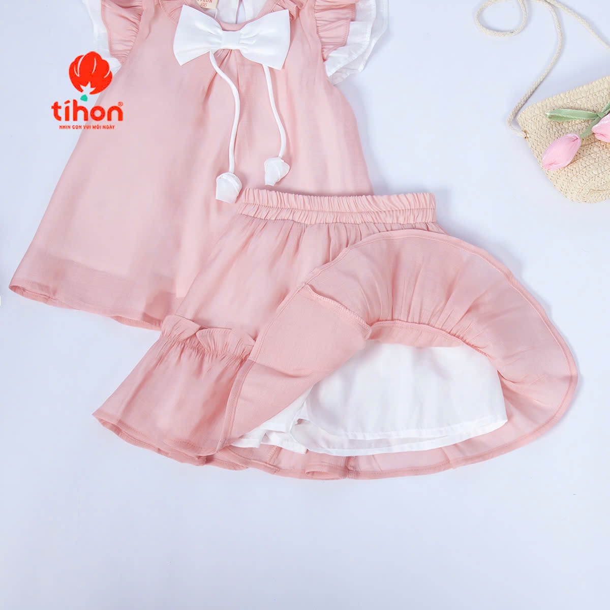 Set bộ BG đính nơ, CV ngắn 106