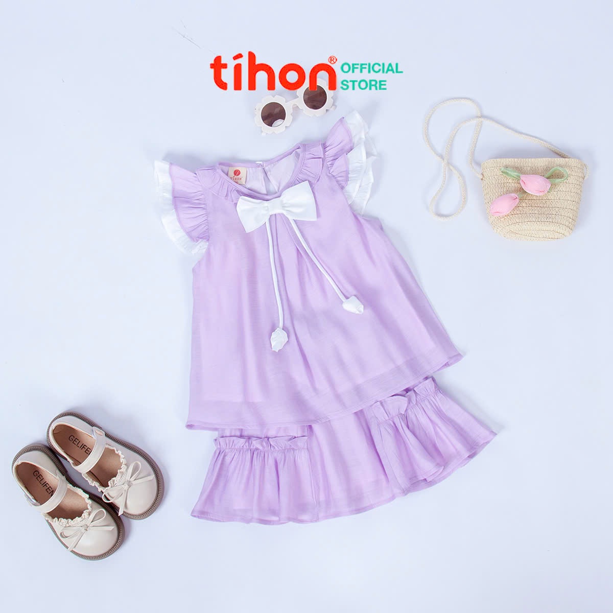 Set bộ BG đính nơ, CV ngắn 106