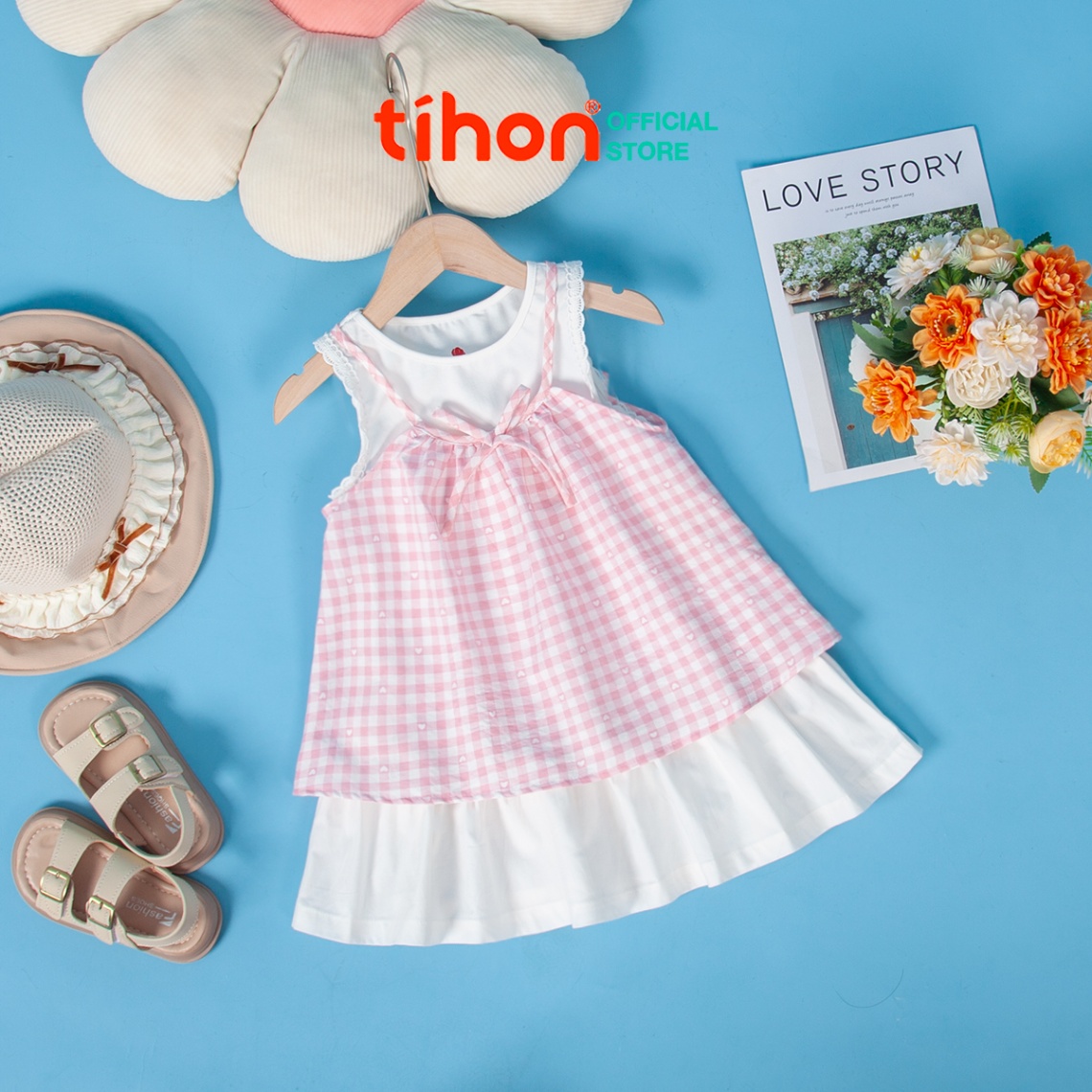 Set BG váy + áo HT đính nơ 904