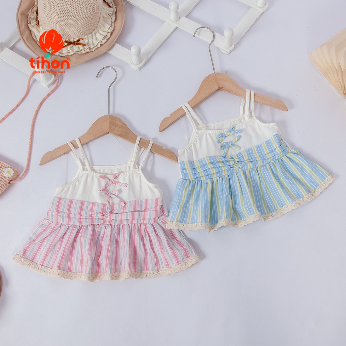 Set bộ BG hai dây, Quần ống suông 904