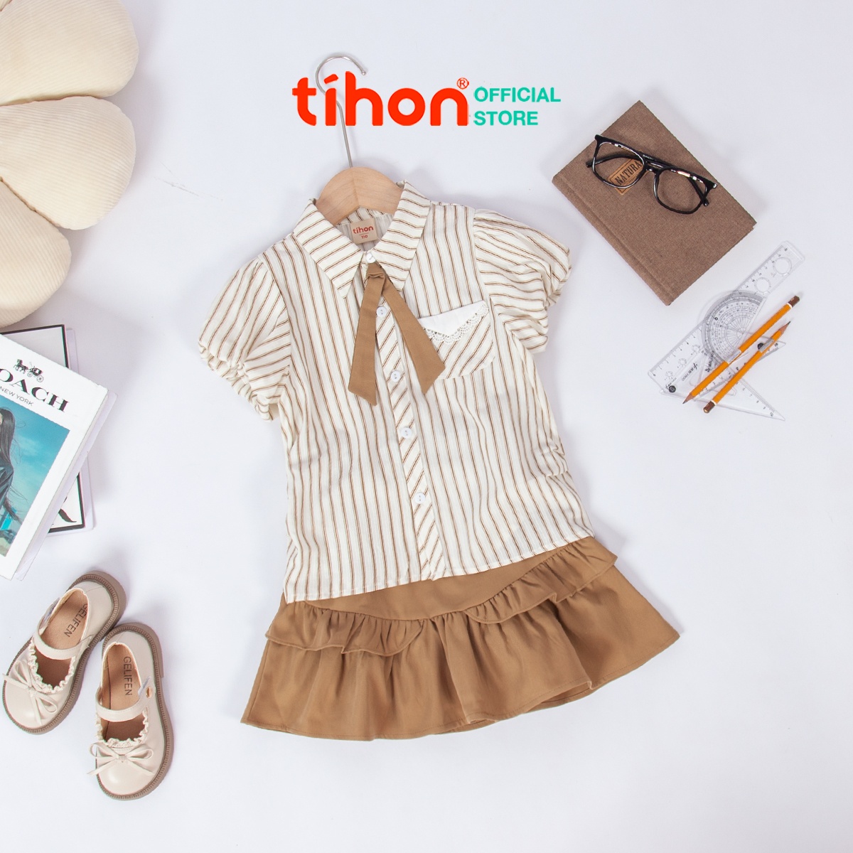 Set bộ BG tay bồng, Chân váy bèo 115