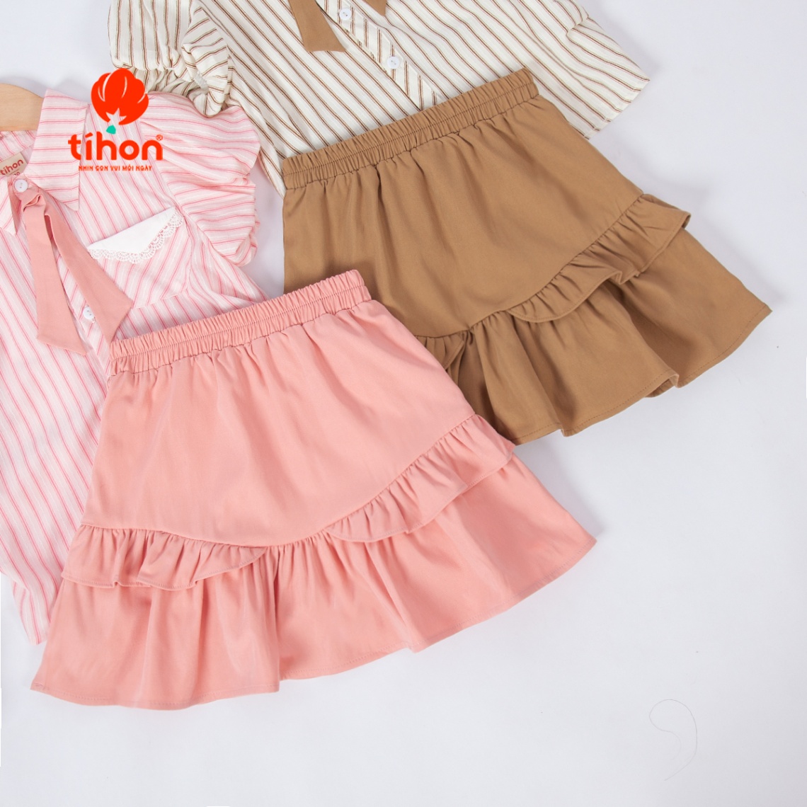 Set bộ BG tay bồng, Chân váy bèo 115
