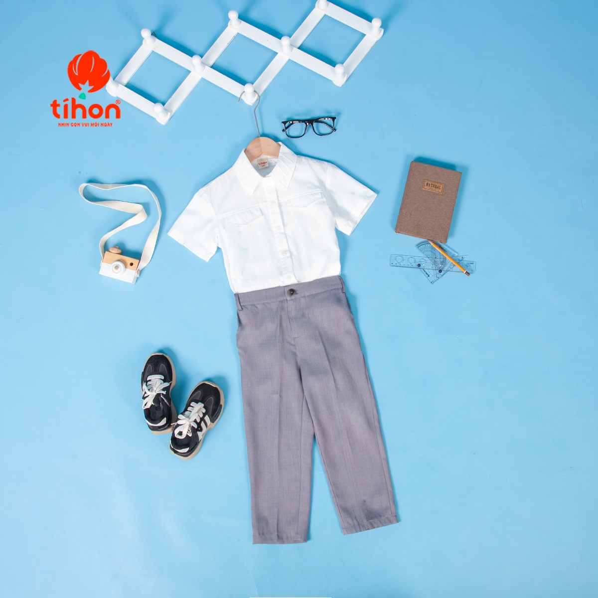 Áo sơ mi bé trai ngắn tay 106