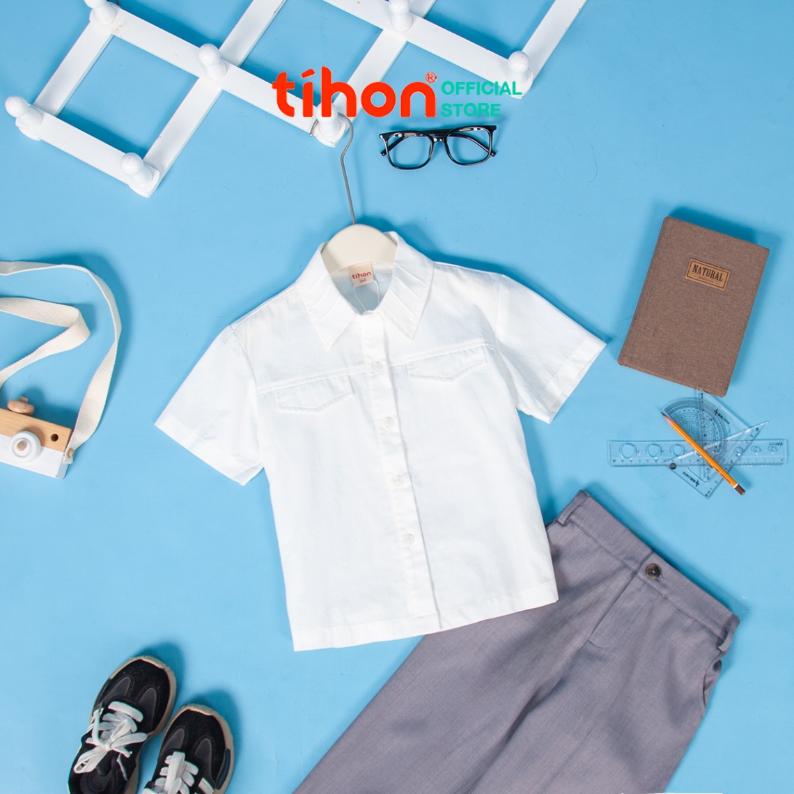 Áo sơ mi bé trai ngắn tay 106