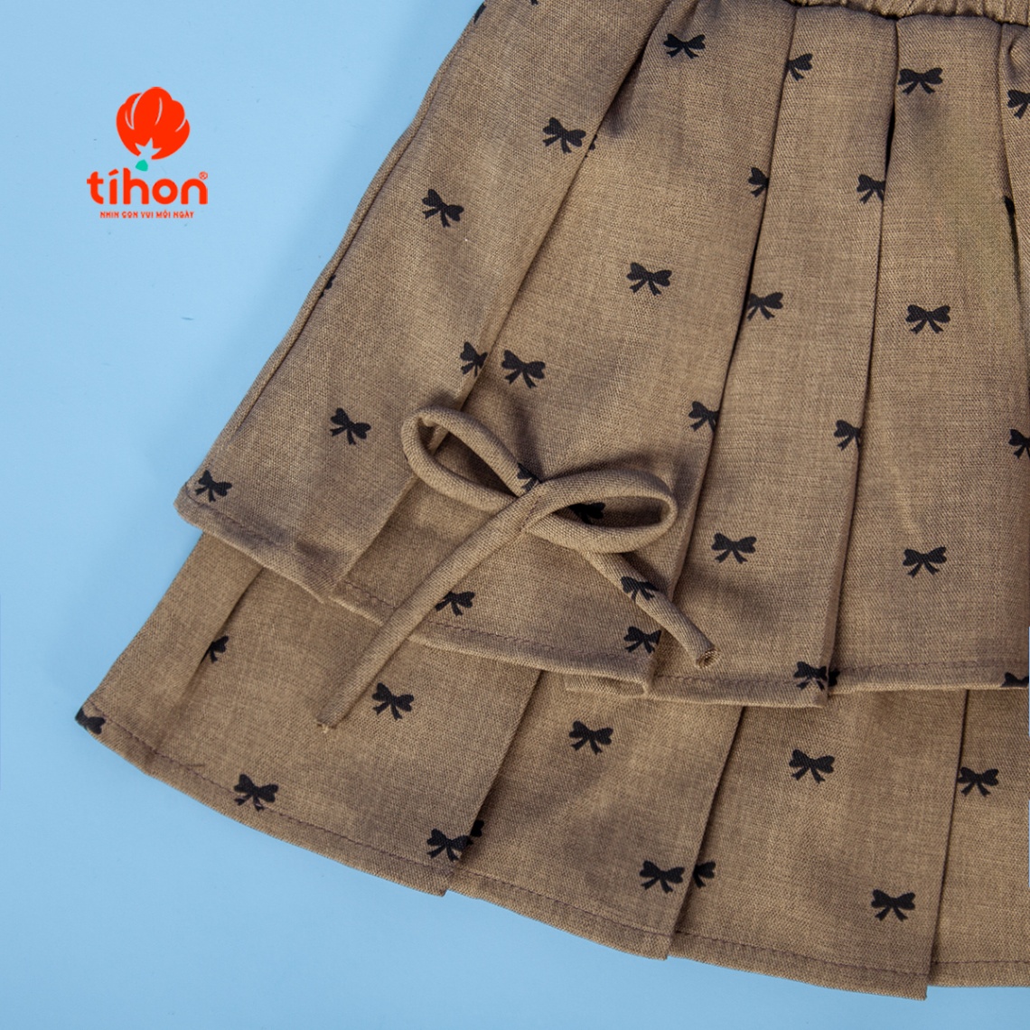 Chân váy BG hai tầng đính nơ 116