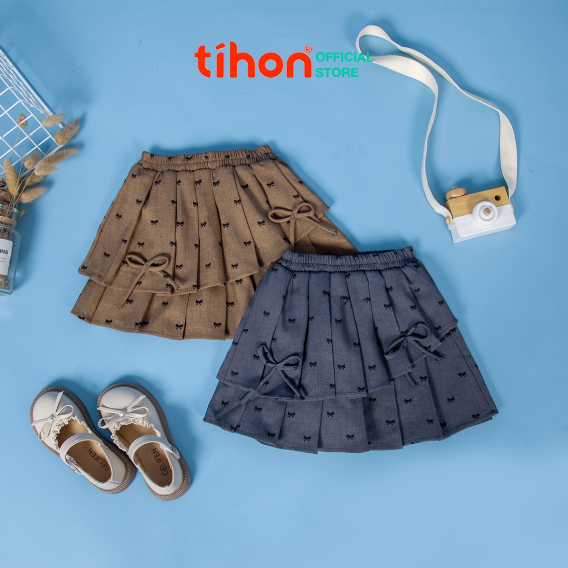 Chân váy BG hai tầng đính nơ 116