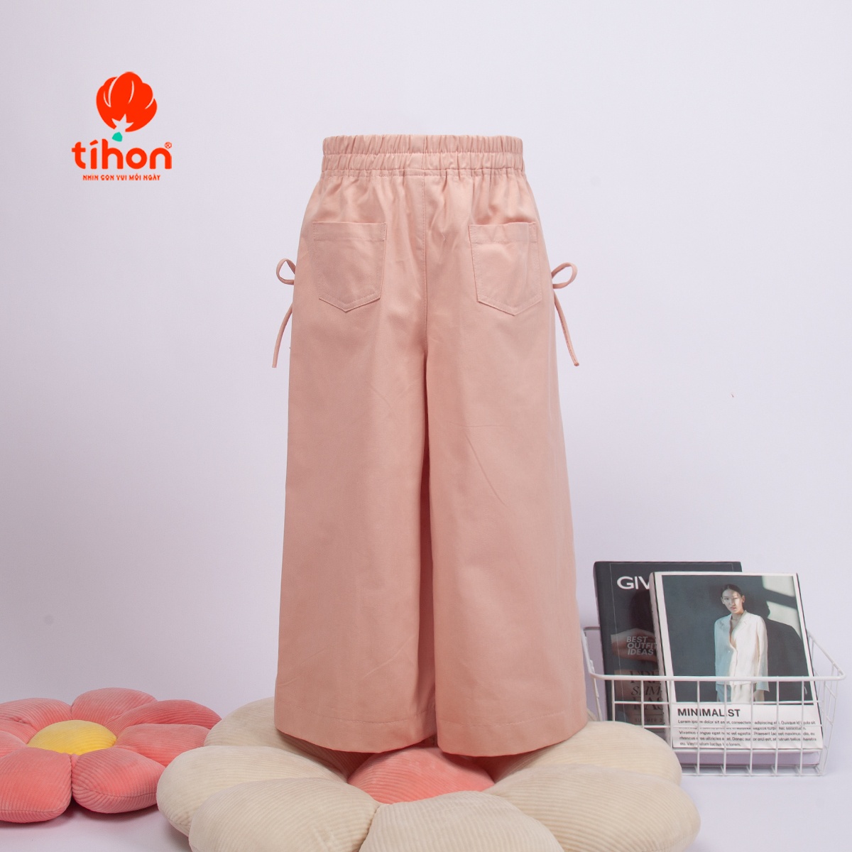 Quần BG ống suông đính nơ 116