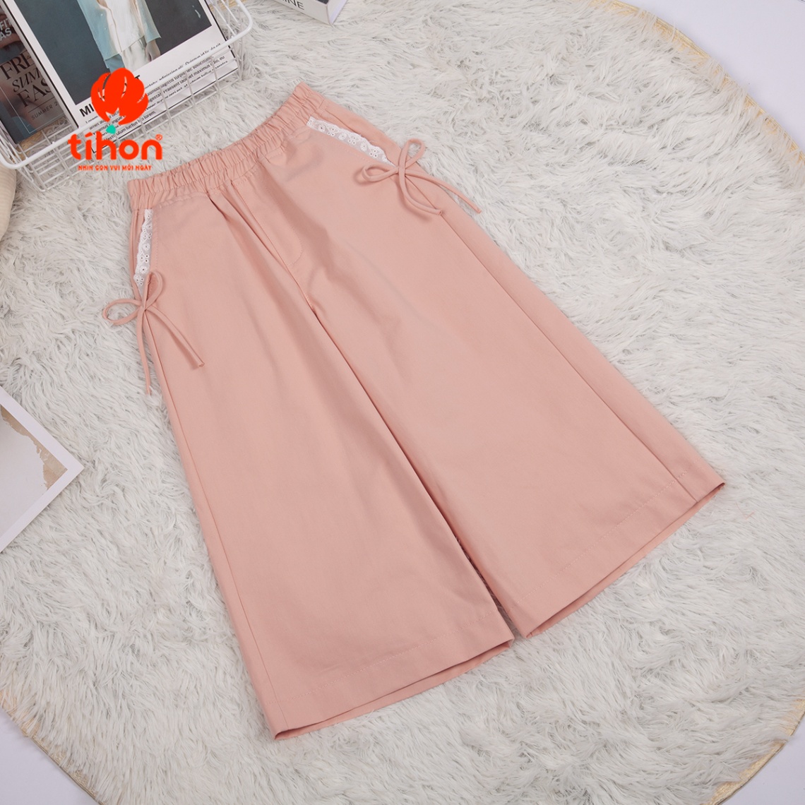 Quần BG ống suông đính nơ 116