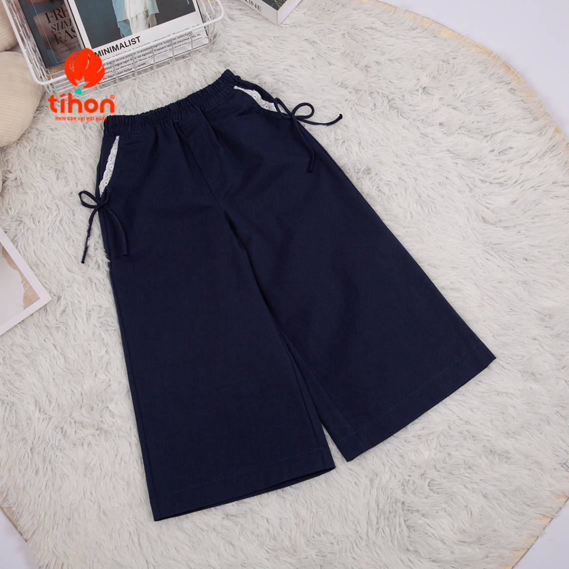 Quần BG ống suông đính nơ 116