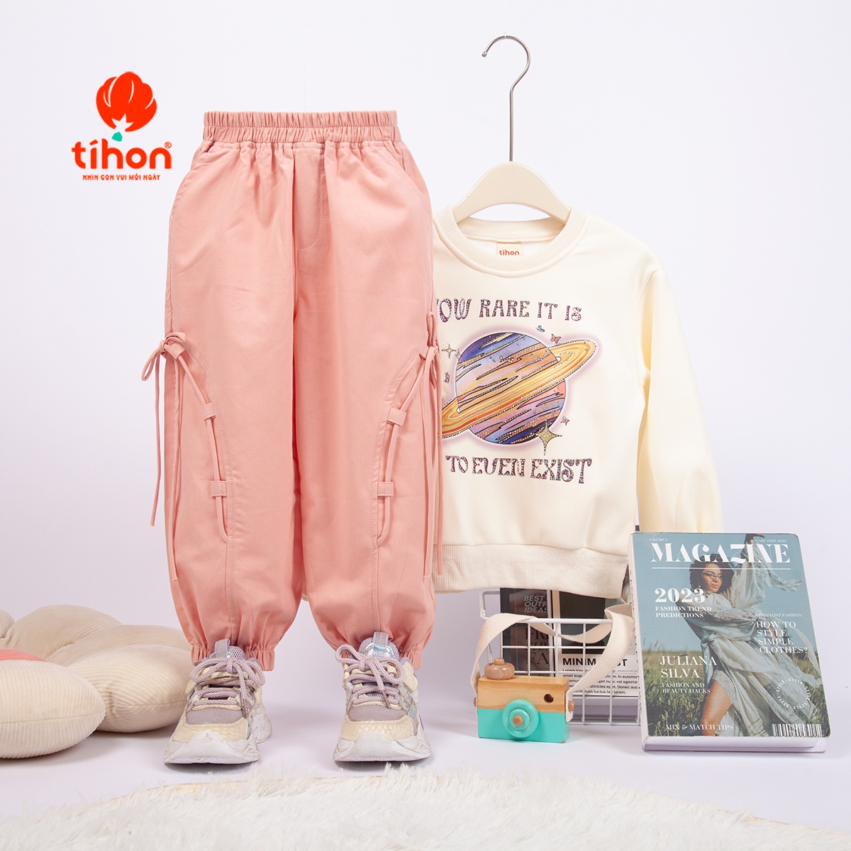Quần BG bo ống đính nơ 116