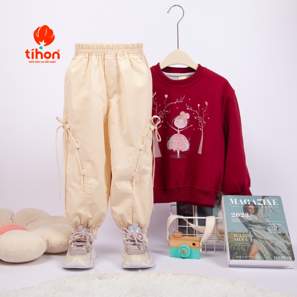 Quần BG bo ống đính nơ 116