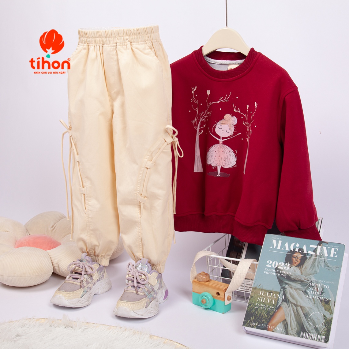 Quần BG bo ống đính nơ 116