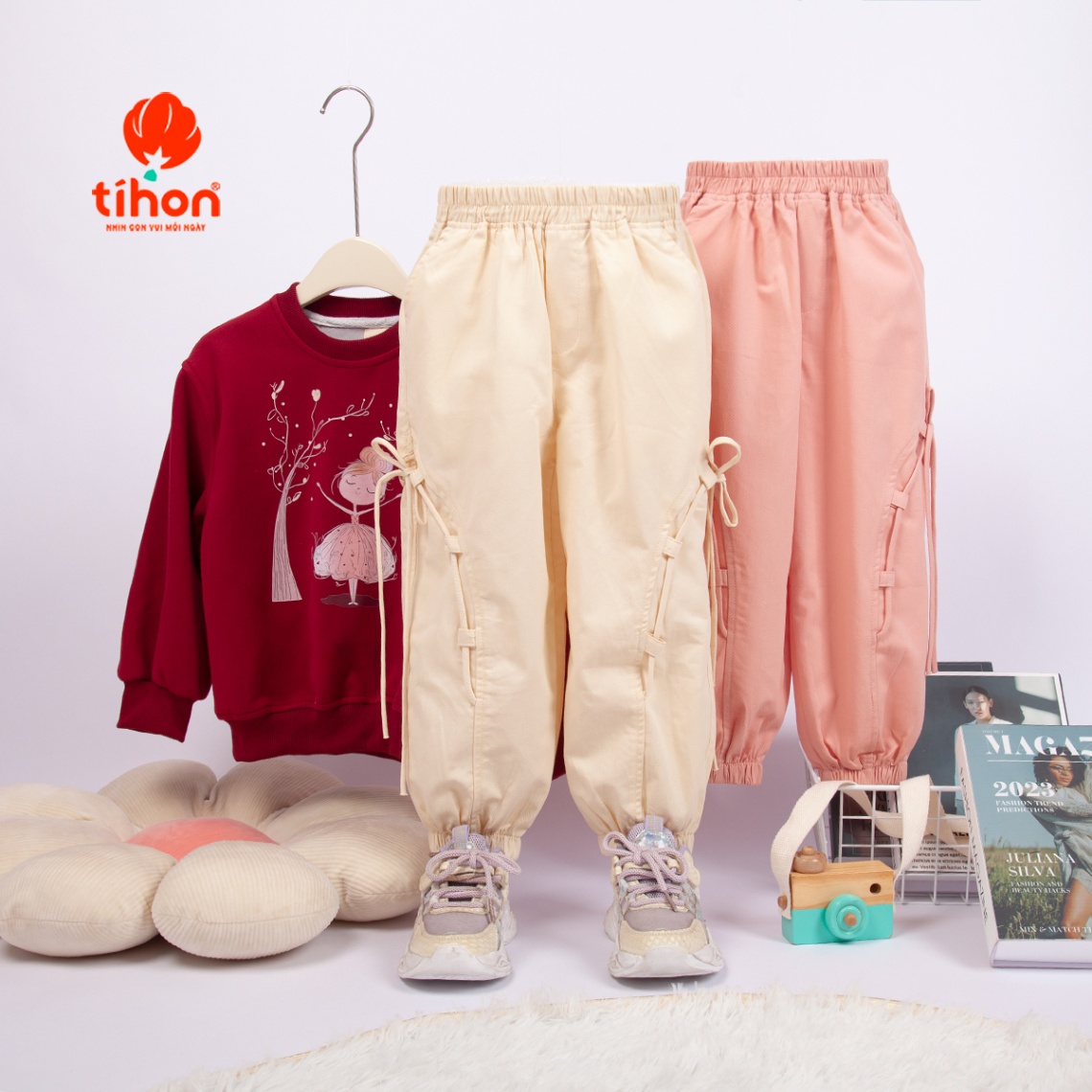 Quần BG bo ống đính nơ 116