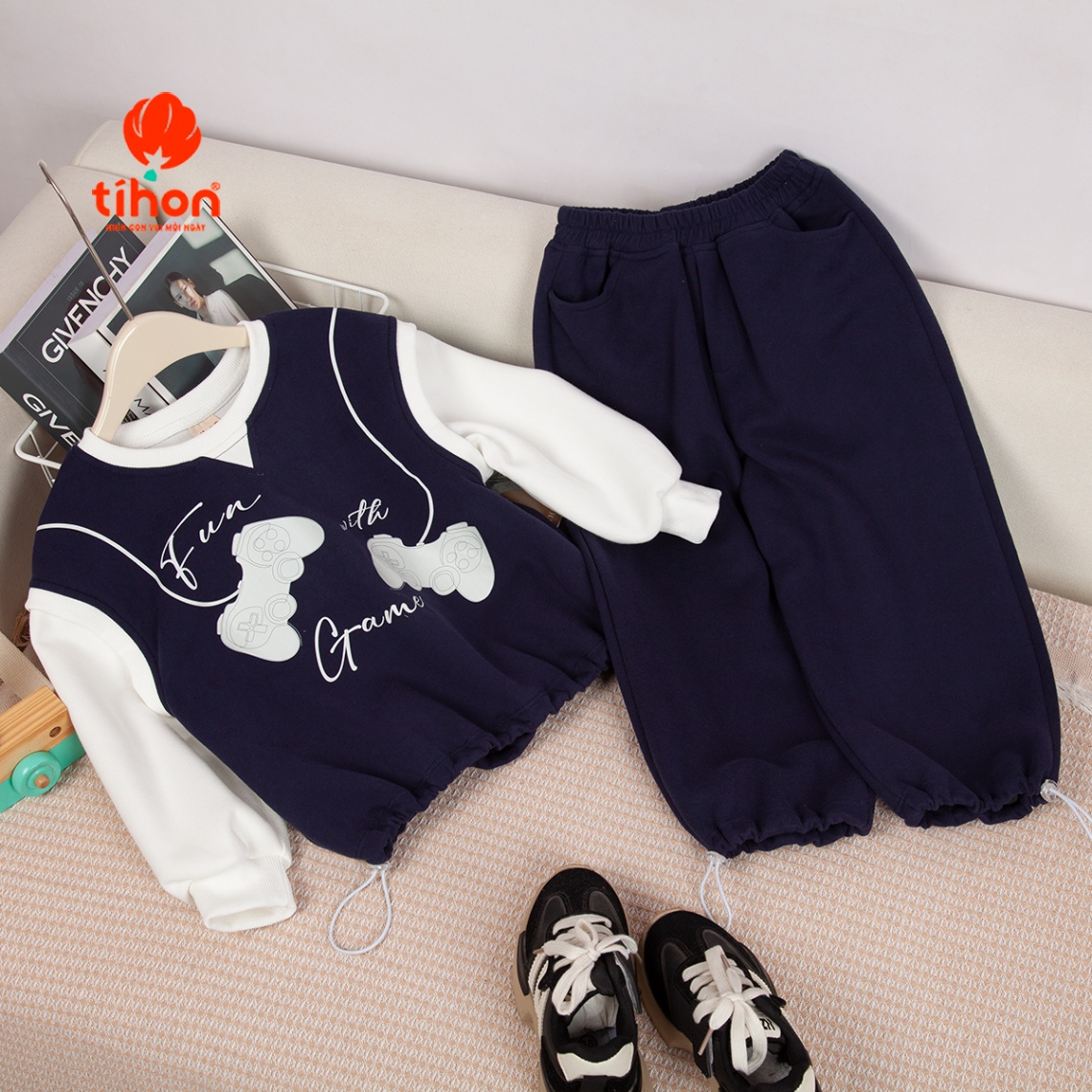 Đồ bộ BT dài tay in HT 905
