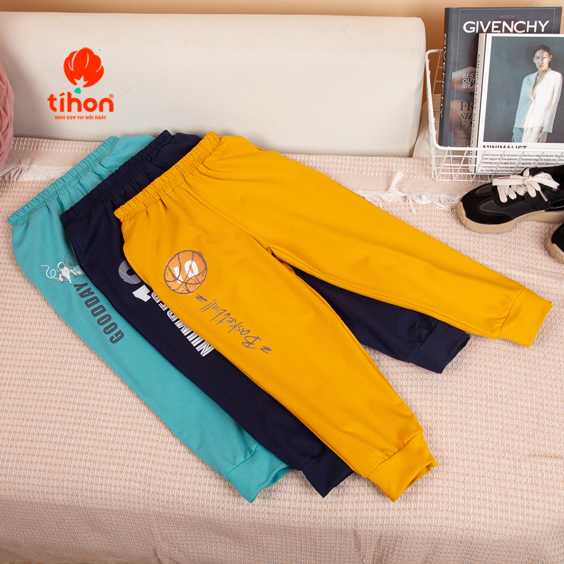 Set bộ bé trai dài tay in trang trí 906