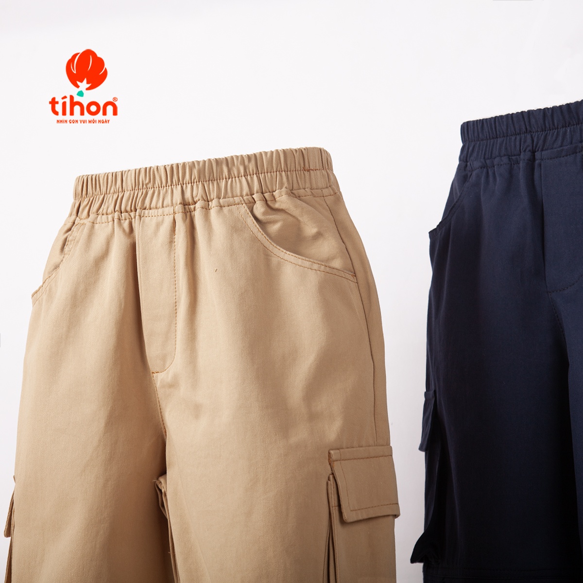 Quần kaki bé trai chun gấu 115