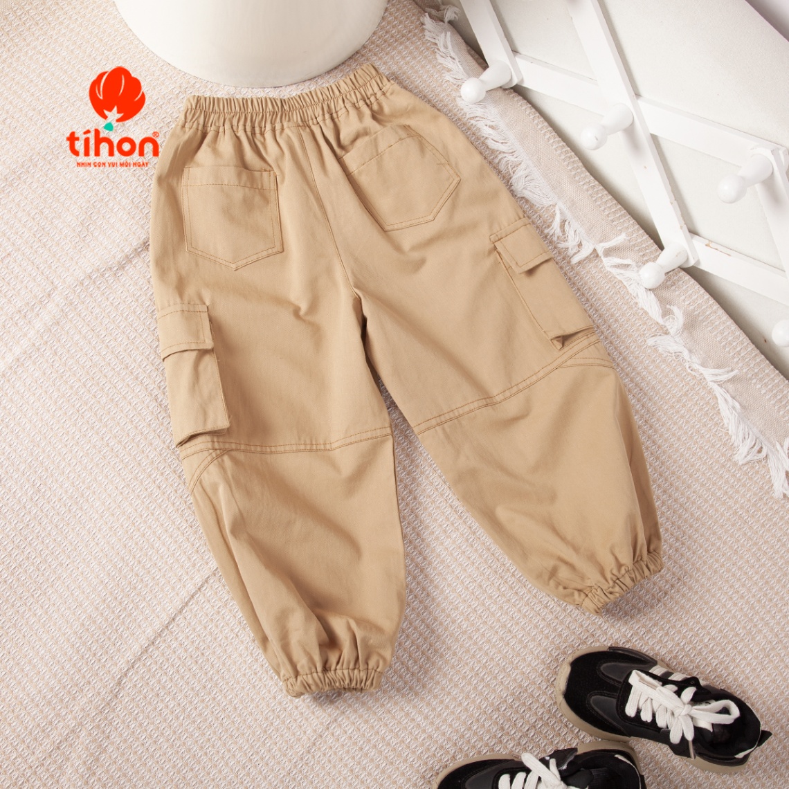Quần kaki bé trai chun gấu 115