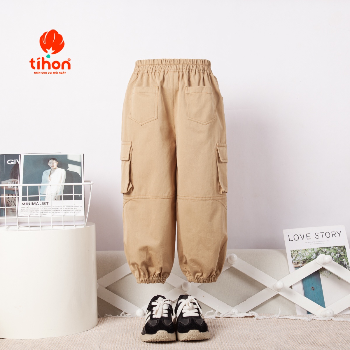 Quần kaki bé trai chun gấu 115
