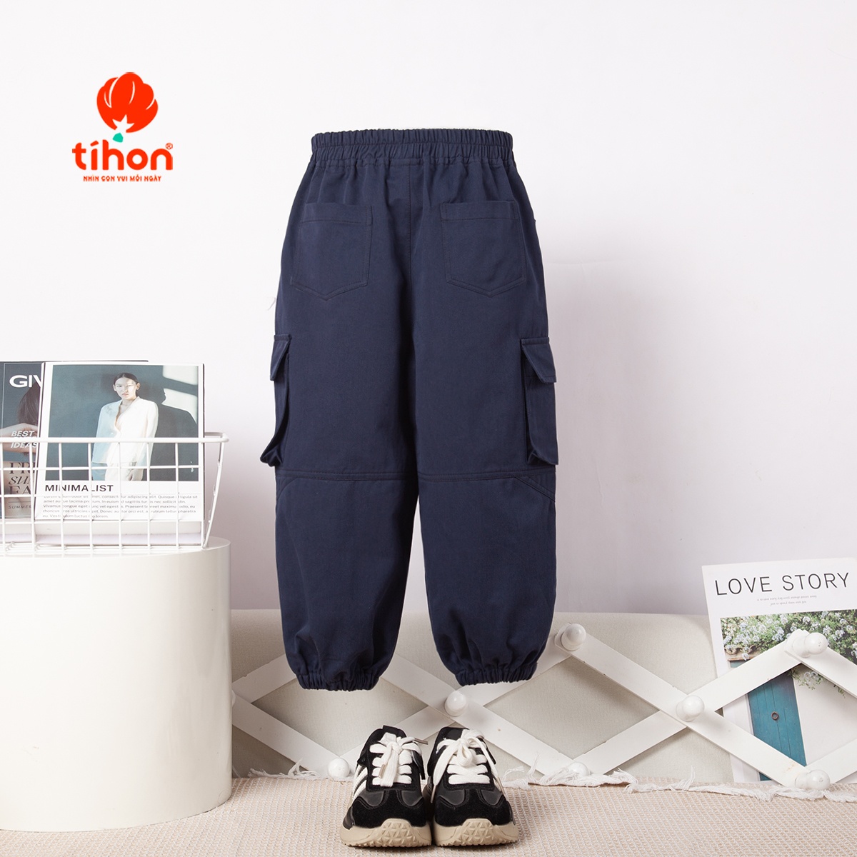 Quần kaki bé trai chun gấu 115