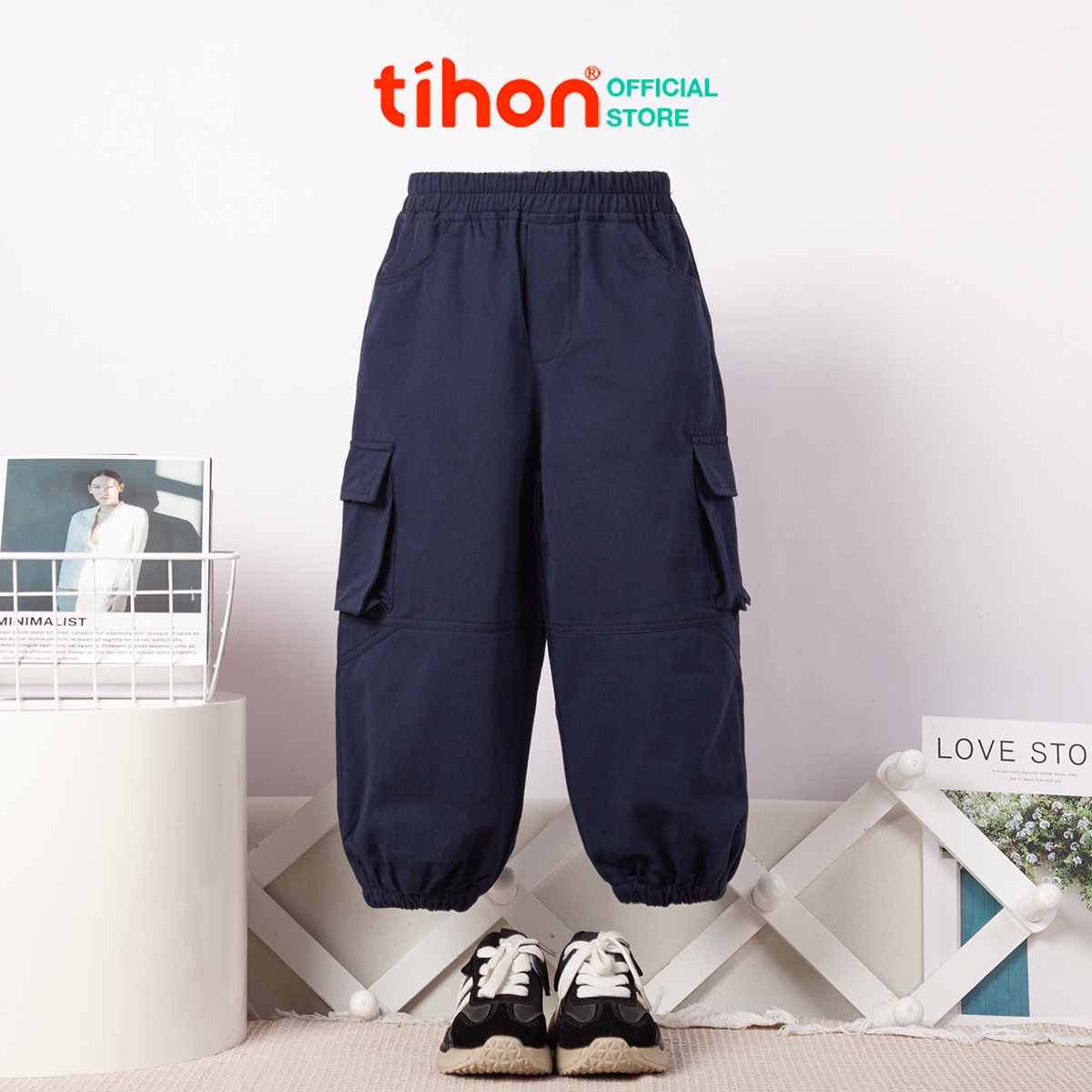 Quần kaki bé trai chun gấu 115