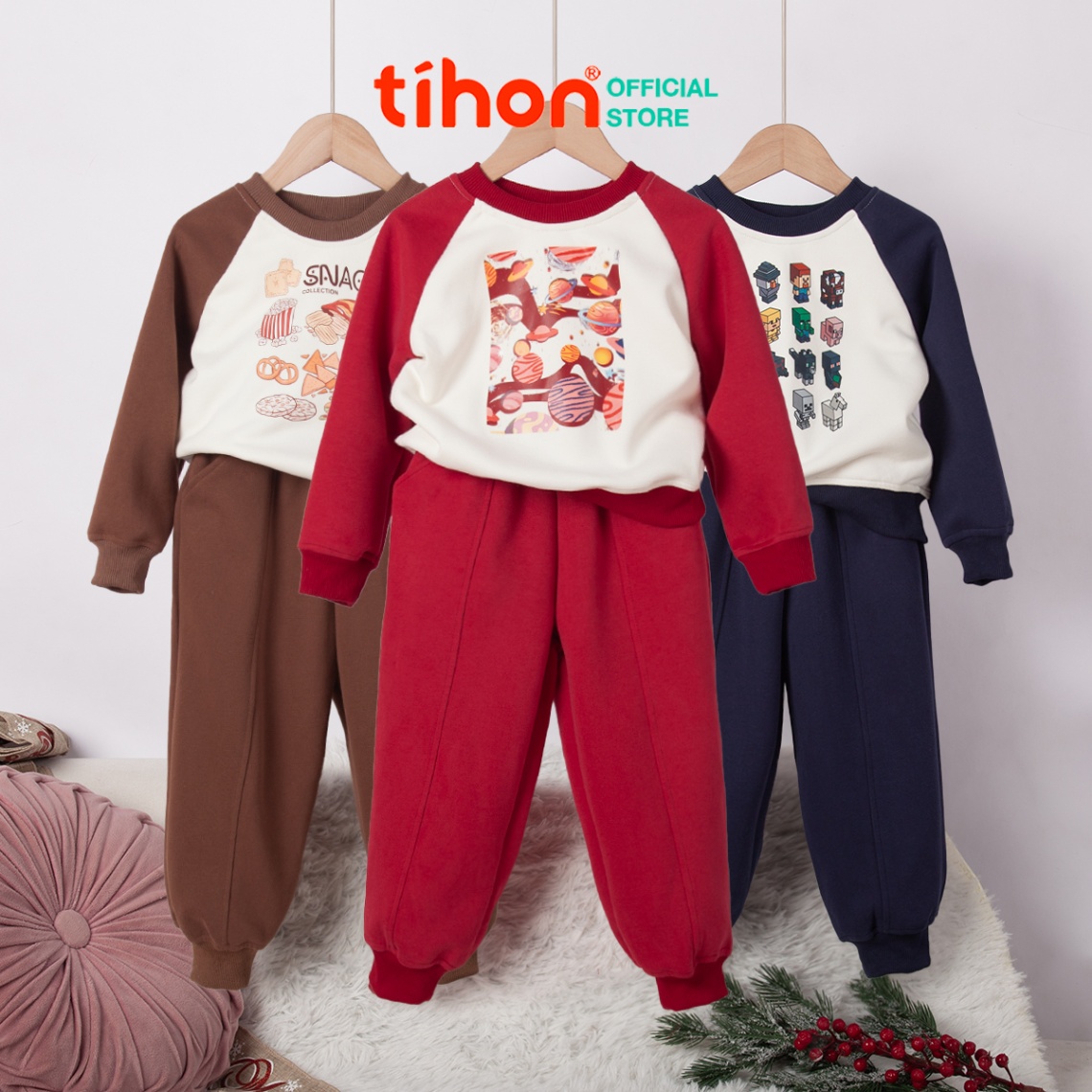 Set bộ bé trai dài tay in hình 106