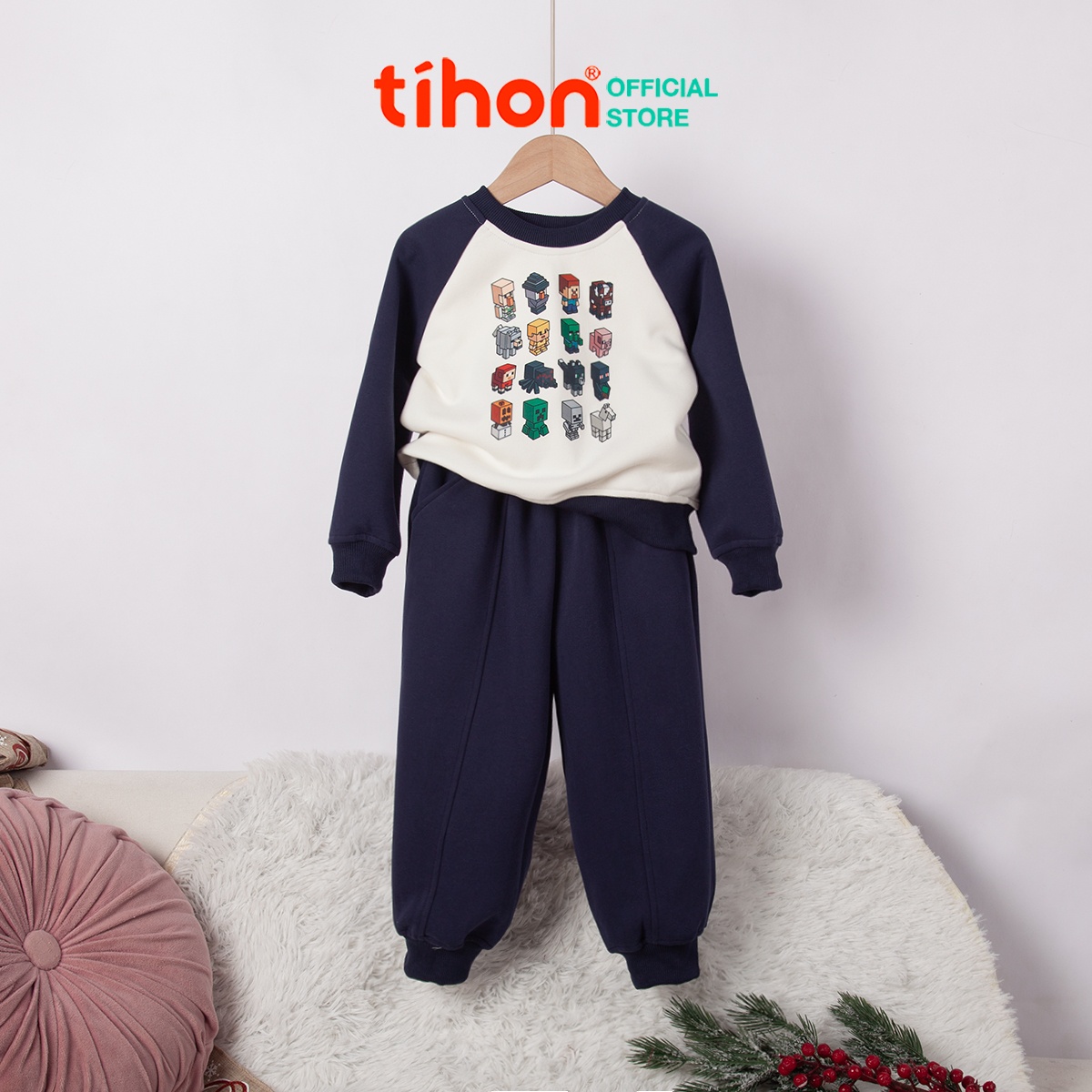 Set bộ bé trai dài tay in hình 106