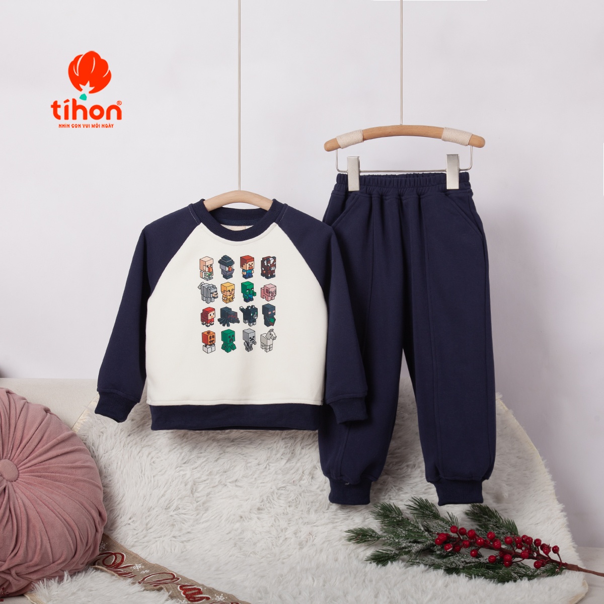 Set bộ bé trai dài tay in hình 106