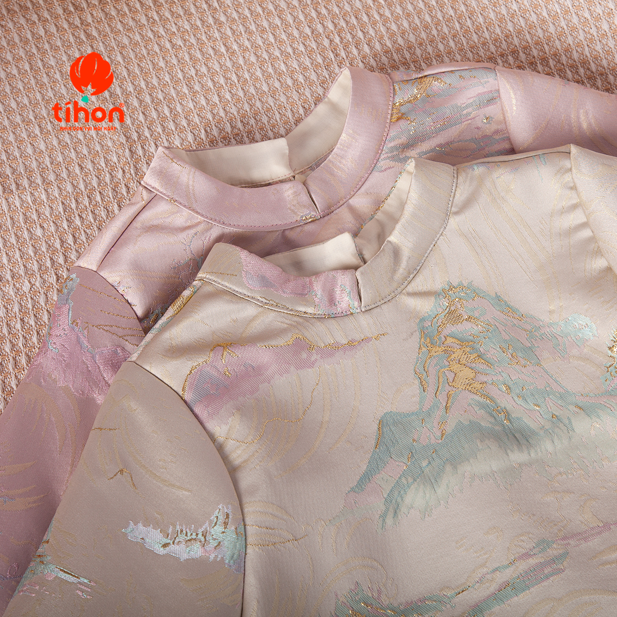 Áo dài bé trai sơn thủy 906