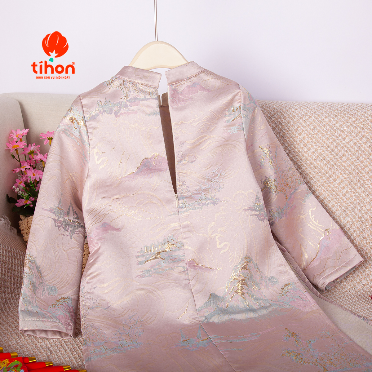 Áo dài bé trai sơn thủy 906