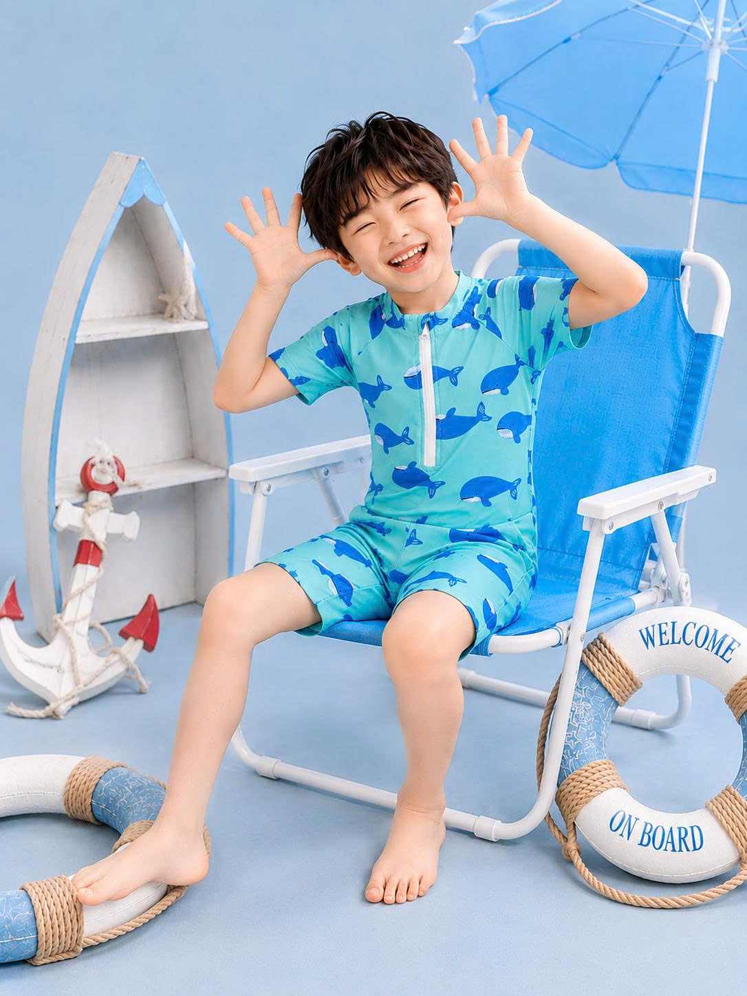 Bộ bơi BT liền thân phối họa tiết 904