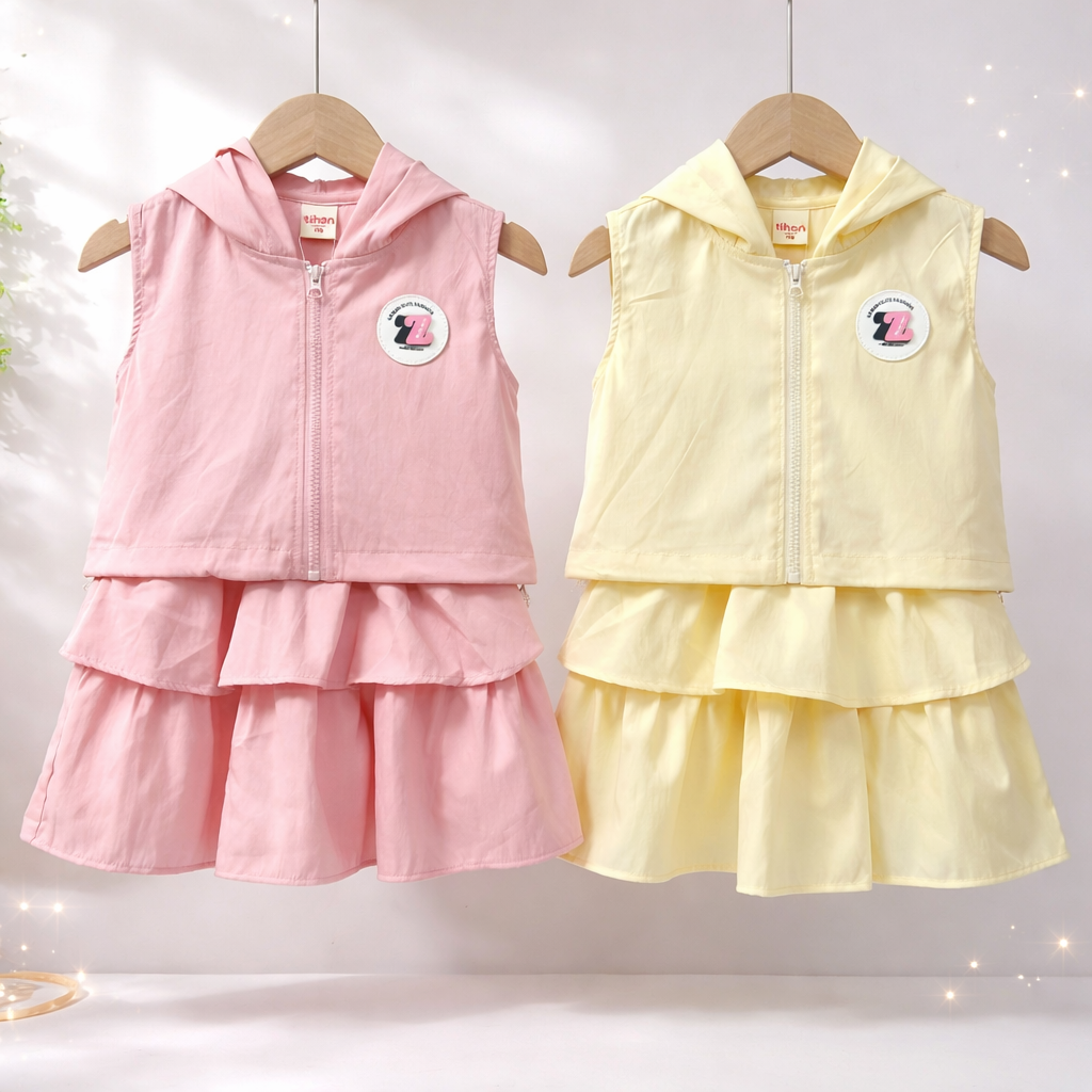 Set bộ bé gái sát nách phong cách 106