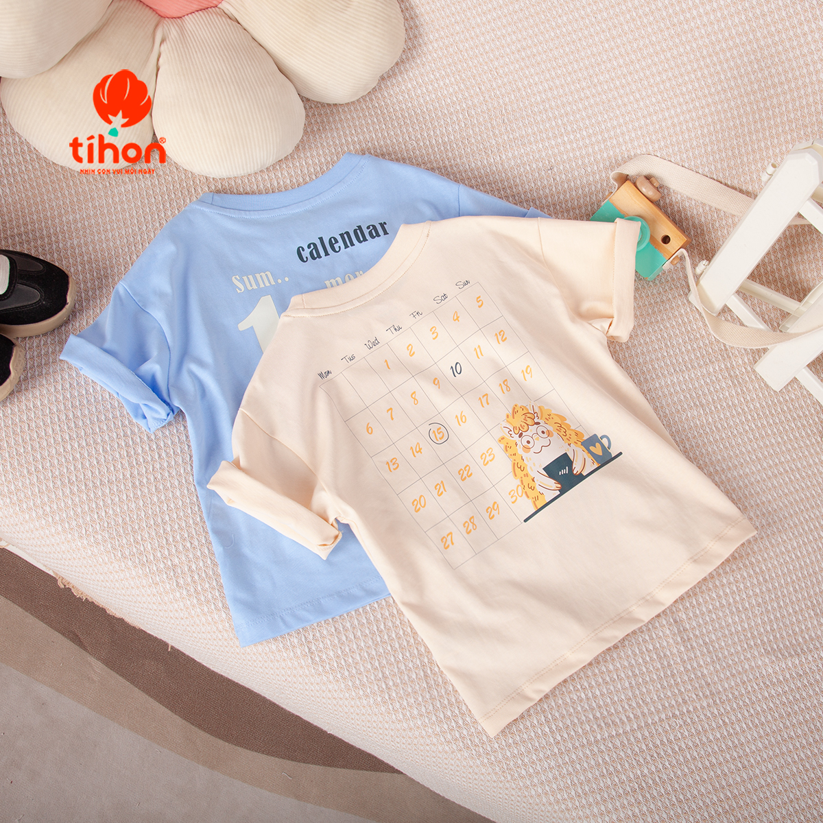 Set bộ bé trai cộc tay in hình 105