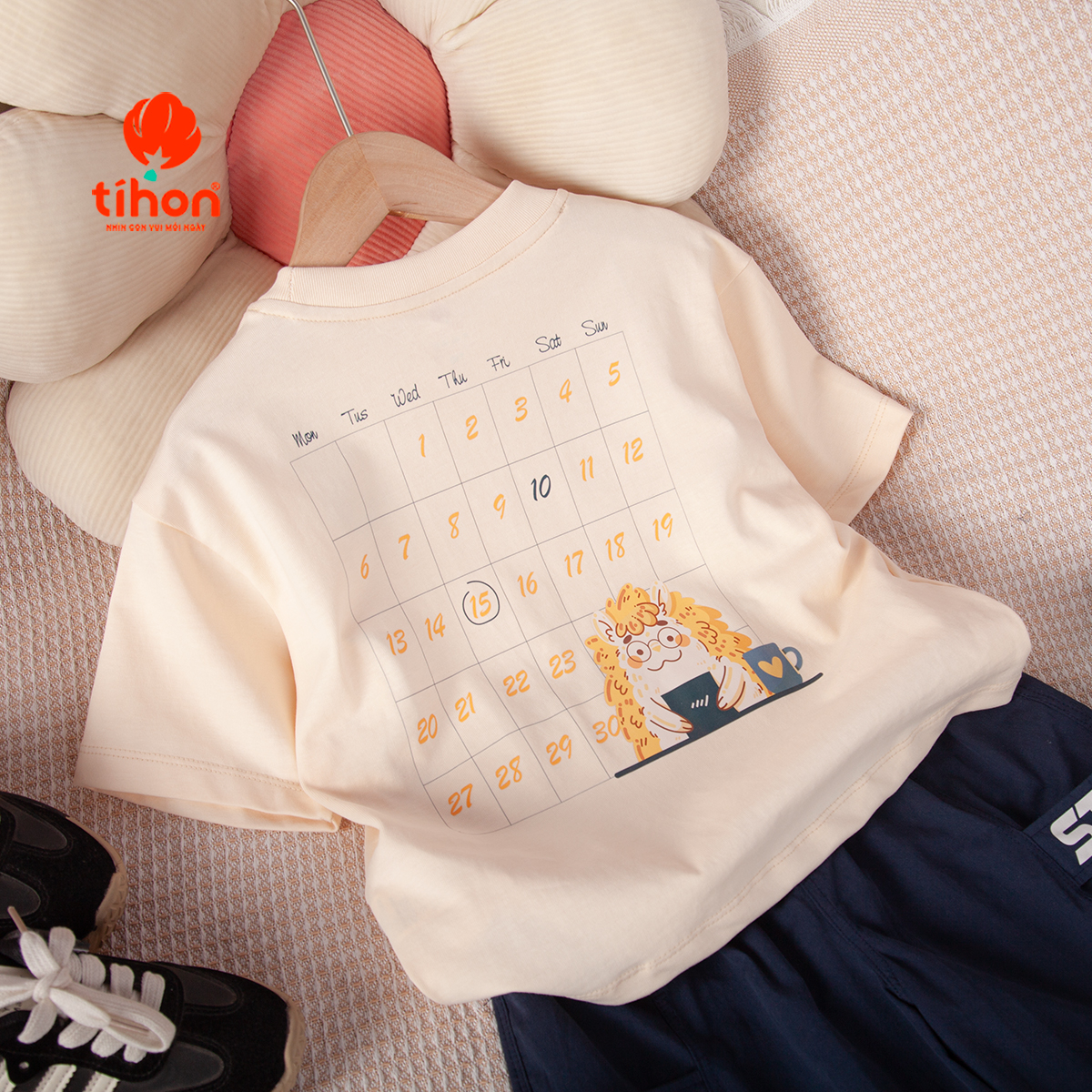 Set bộ bé trai cộc tay in hình 105